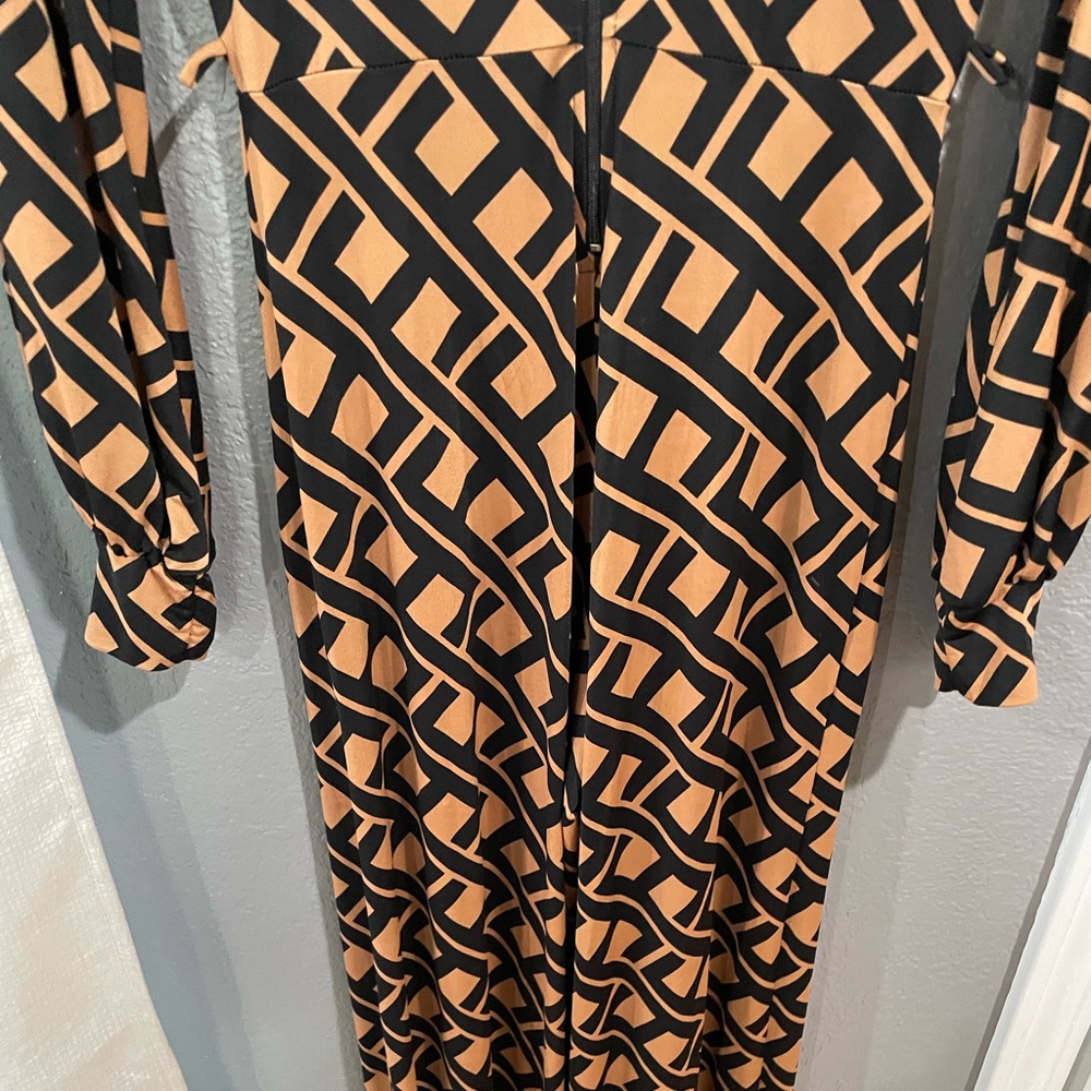 Brown and black jumpsuit